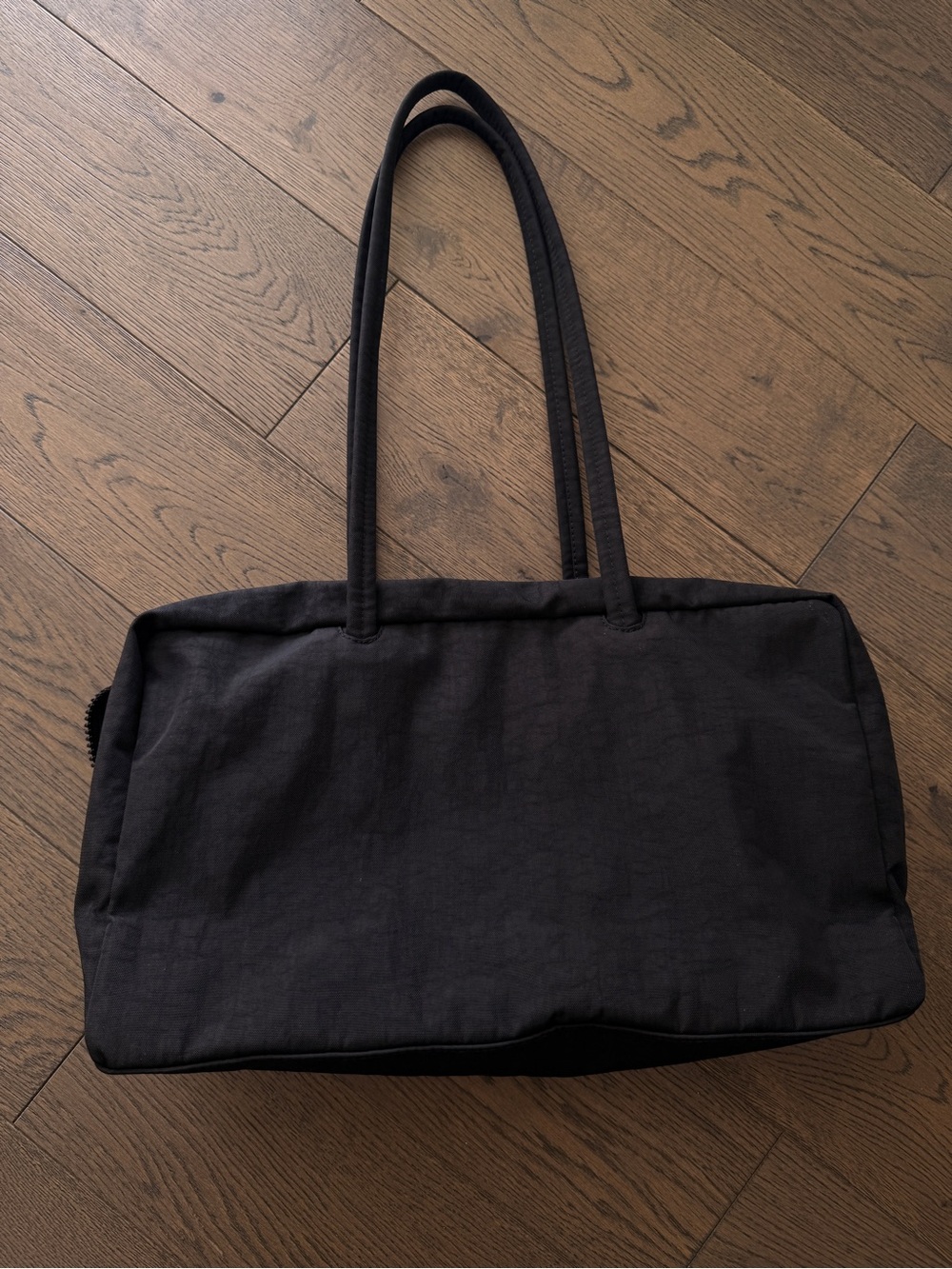 ☑️ BAGGUE Medium Bowler Nylon Bag Black